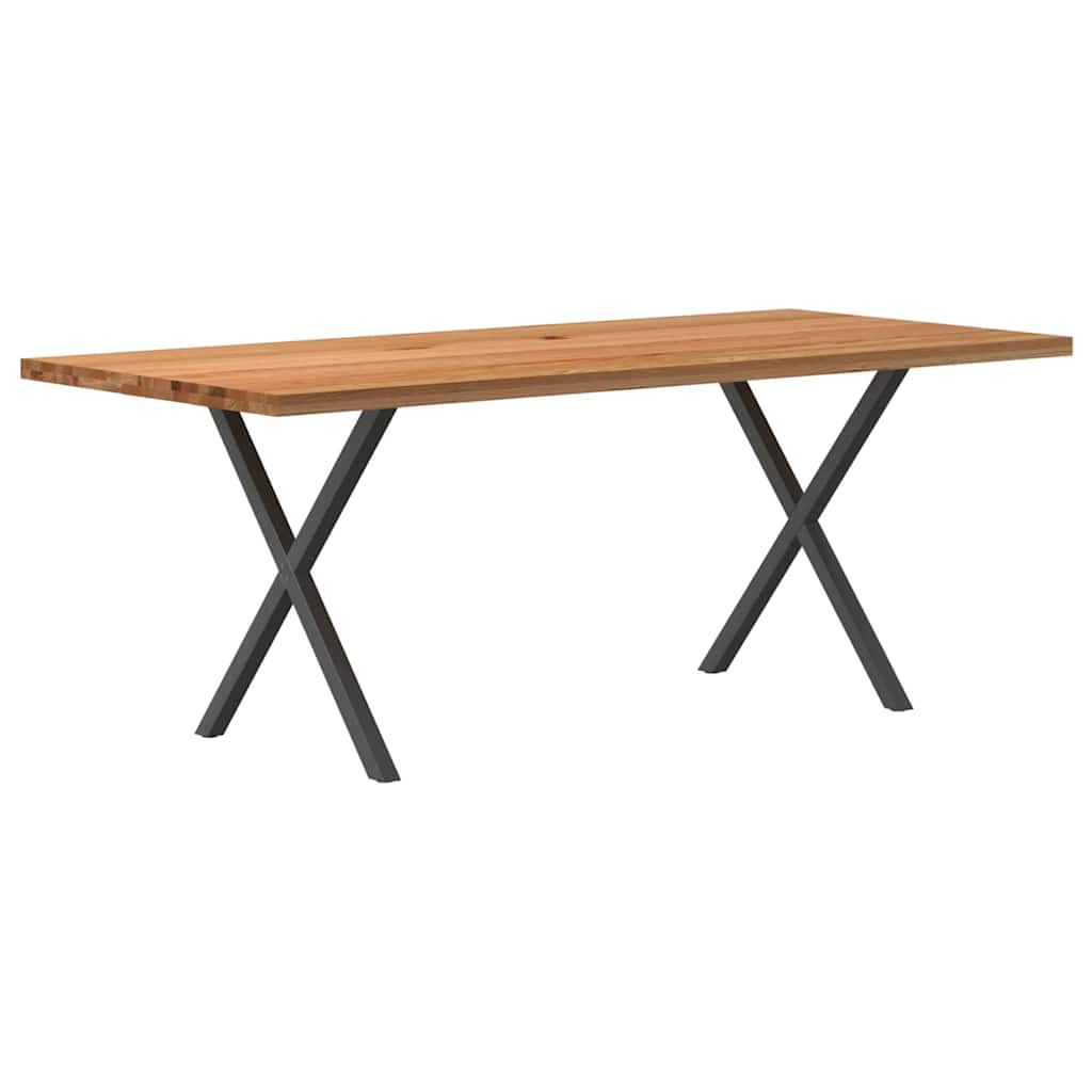 Table Industrielle en Bois de Chêne-90 cm-200 cm-1-La-Fabrique-Industrielle