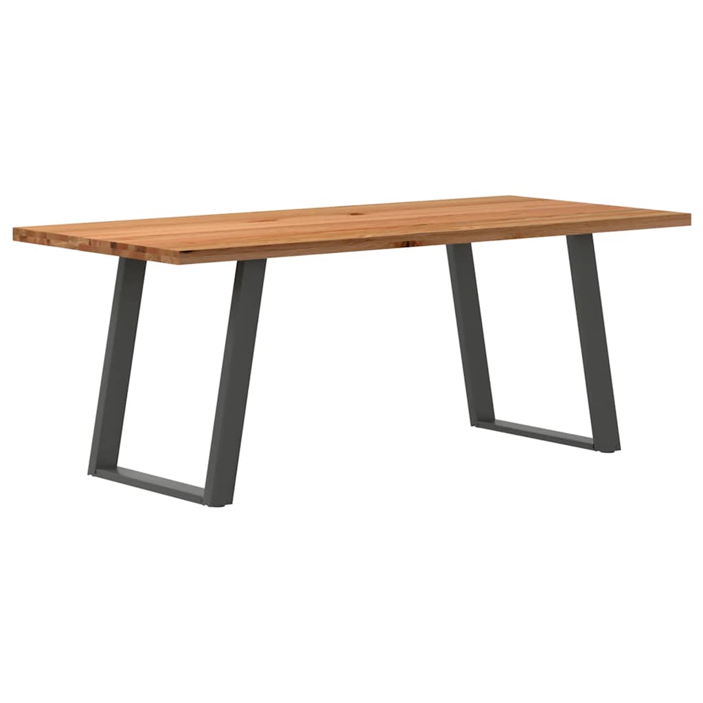 Table Industrielle en Bois de Chêne-90 cm-200 cm-1-La-Fabrique-Industrielle