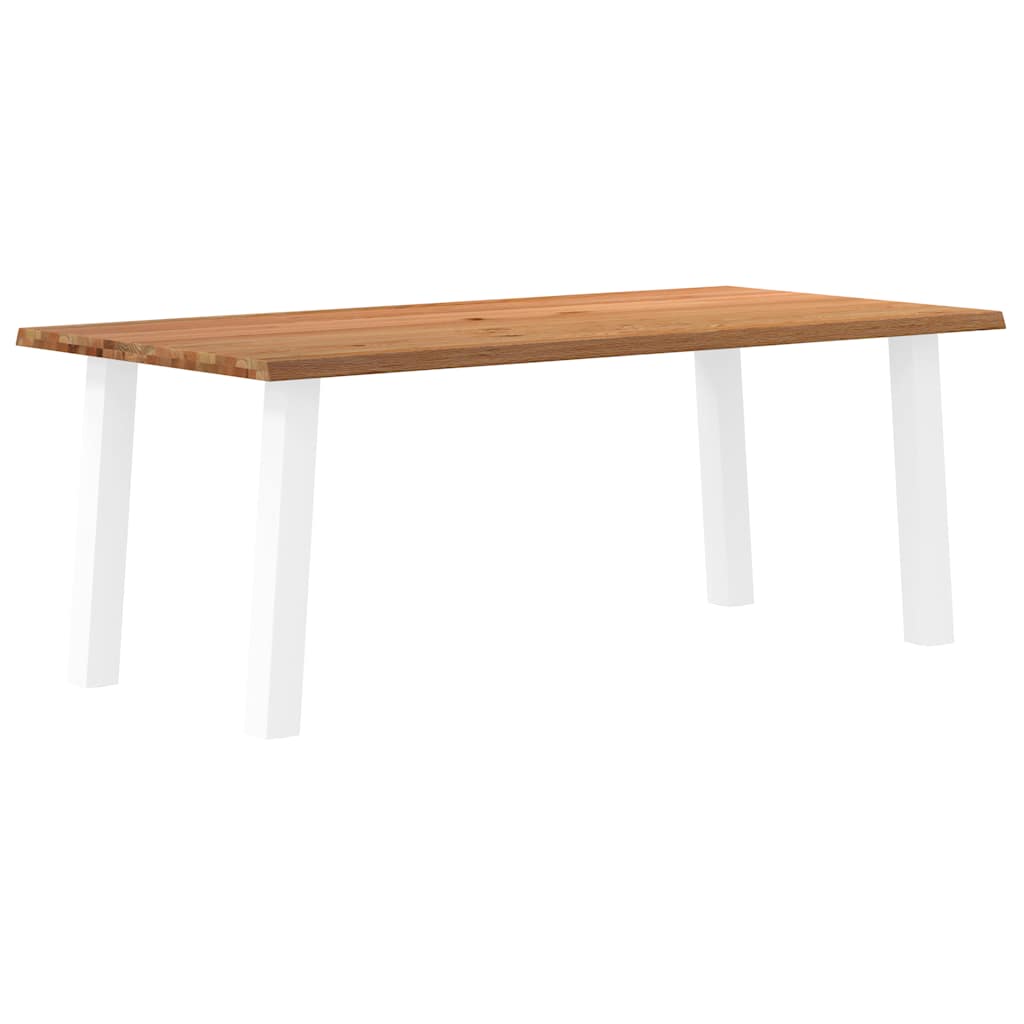 Table Industrielle en Bois de Chêne Massif-100 cm-200 cm-1-La-Fabrique-Industrielle