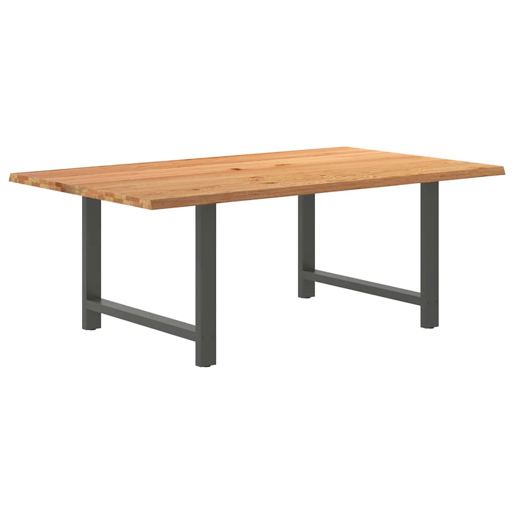 Table Industrielle en Bois de Chêne Massif 200x100 cm-Anthracite-1-200 x 120 x 74 cm-La-Fabrique-Industrielle