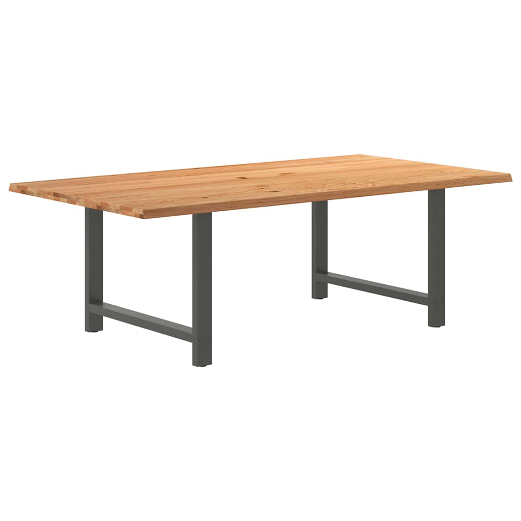 Table Industrielle en Bois de Chêne Massif 200x100 cm-Anthracite-1-220 x 120 x 74 cm-La-Fabrique-Industrielle