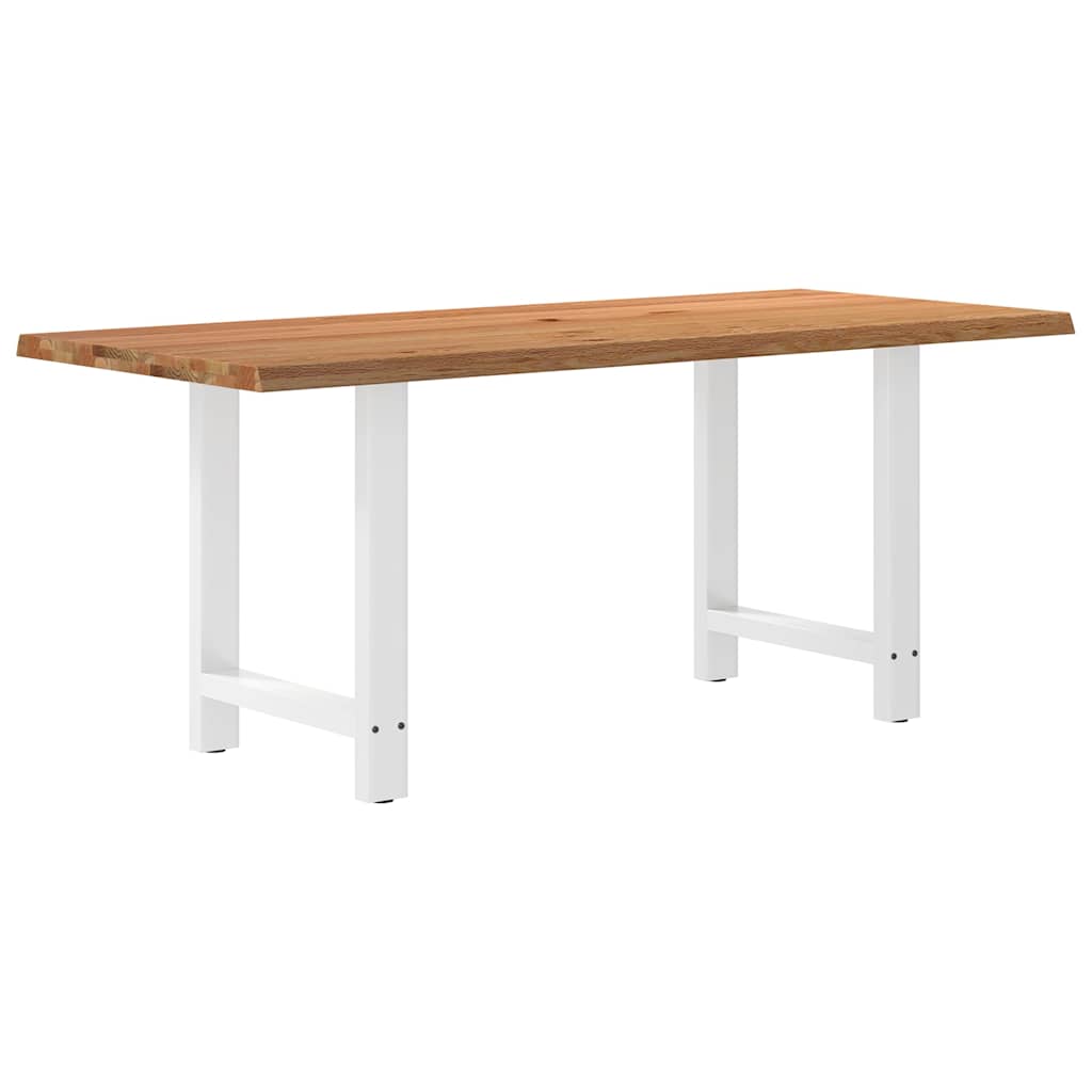 Table Industrielle en Bois de Chêne Massif 200x100 cm-Blanc-1-180 x 80 x 74 cm-La-Fabrique-Industrielle