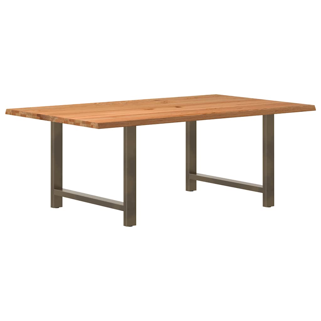 Table Industrielle en Bois de Chêne Massif 200x100 cm-Naturel-1-200 x 120 x 74 cm-La-Fabrique-Industrielle