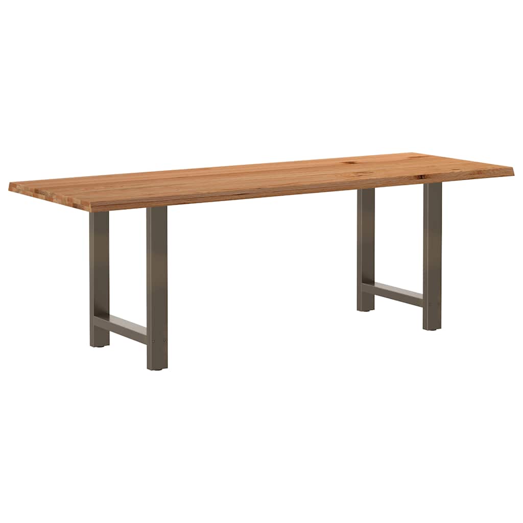 Table Industrielle en Bois de Chêne Massif 200x100 cm-Naturel-1-220 x 80 x 74 cm-La-Fabrique-Industrielle