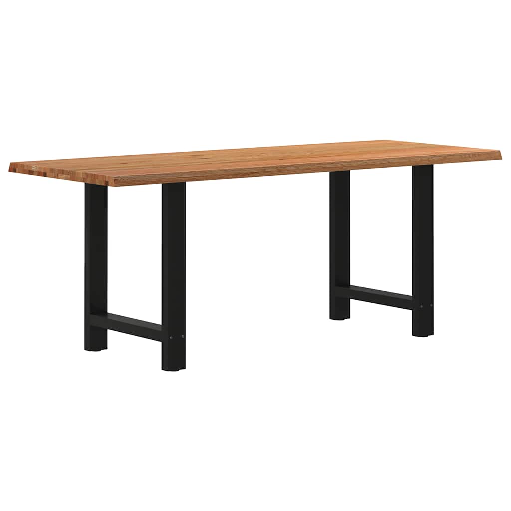 Table Industrielle en Bois de Chêne Massif 200x100 cm-Noir-1-180 x 80 x 74 cm-La-Fabrique-Industrielle