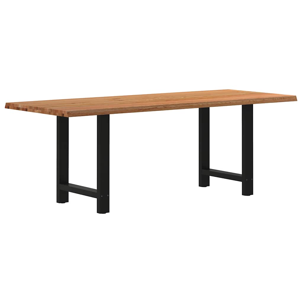 Table Industrielle en Bois de Chêne Massif 200x100 cm-Noir-1-220 x 80 x 74 cm-La-Fabrique-Industrielle