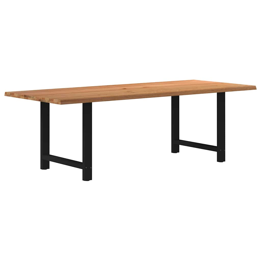 Table Industrielle en Bois de Chêne Massif 200x100 cm-Noir-1-240 x 100 x 74 cm-La-Fabrique-Industrielle