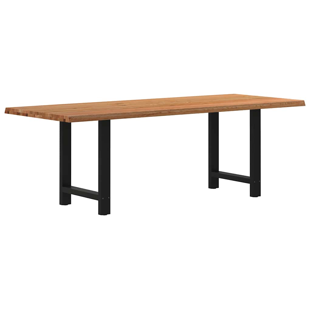 Table Industrielle en Bois de Chêne Massif 200x100 cm-Noir-1-240 x 80 x 74 cm-La-Fabrique-Industrielle