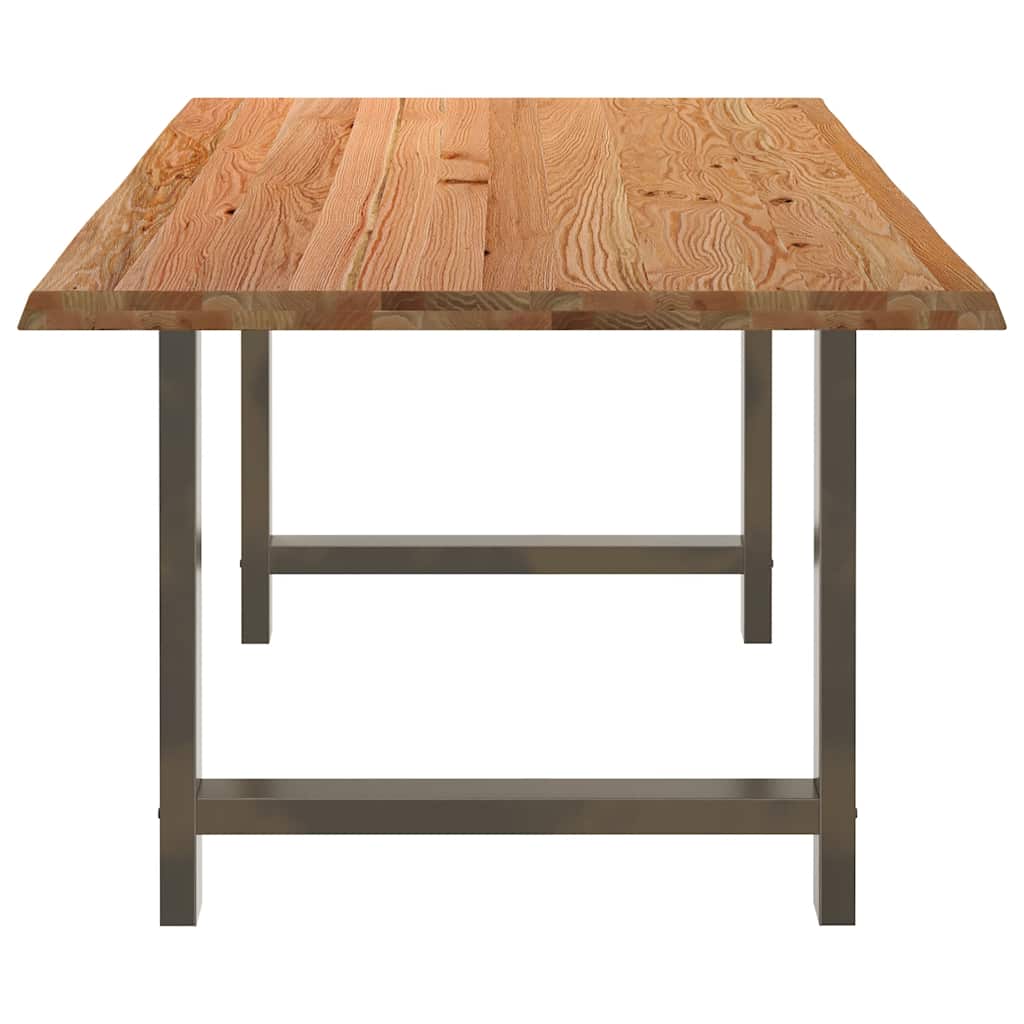 Table Industrielle en Bois de Chêne Massif 200x100 cm-La-Fabrique-Industrielle