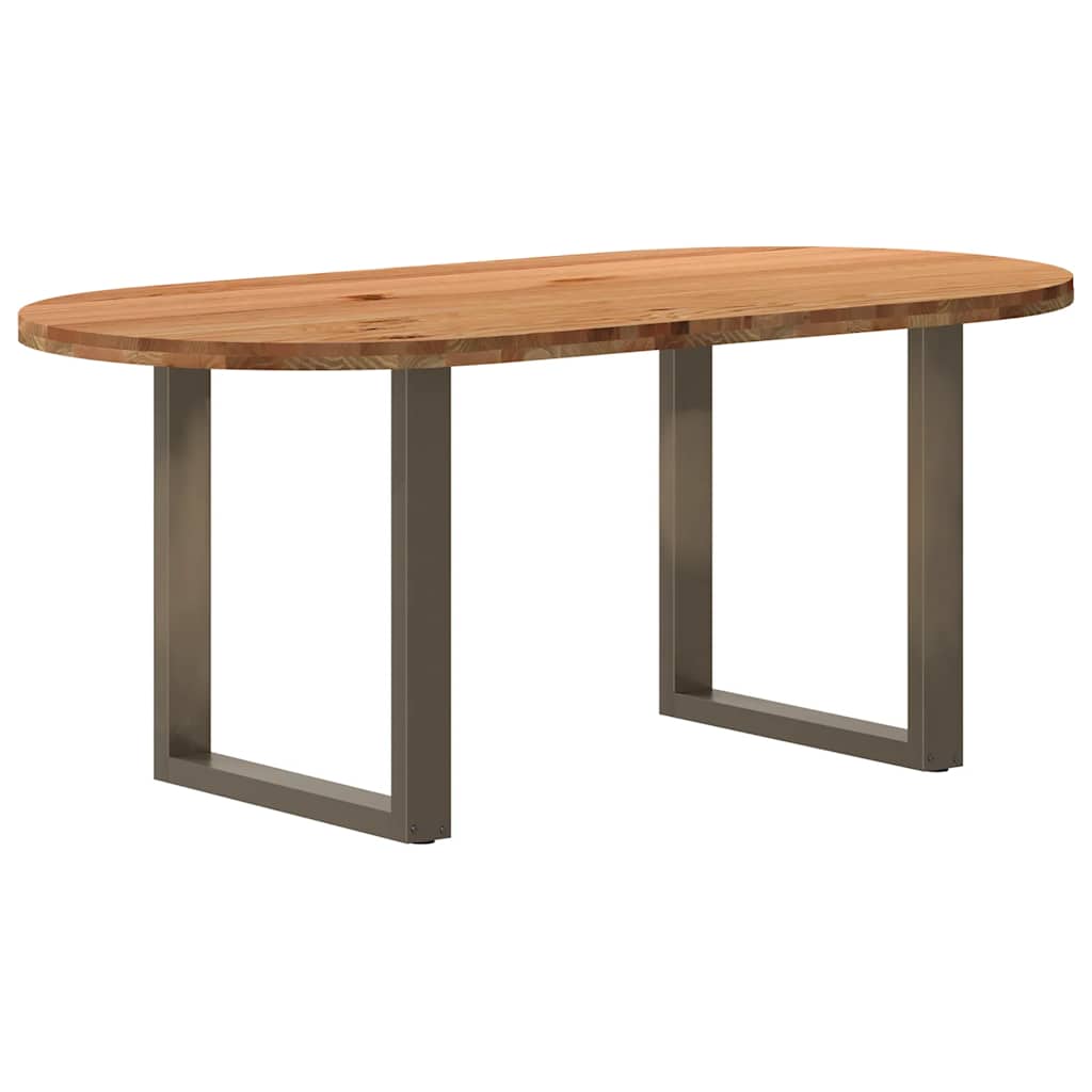 Table Industrielle en Bois de Chêne Massif 2m-Acier naturel-1-180 x 90 x 74 cm-La-Fabrique-Industrielle