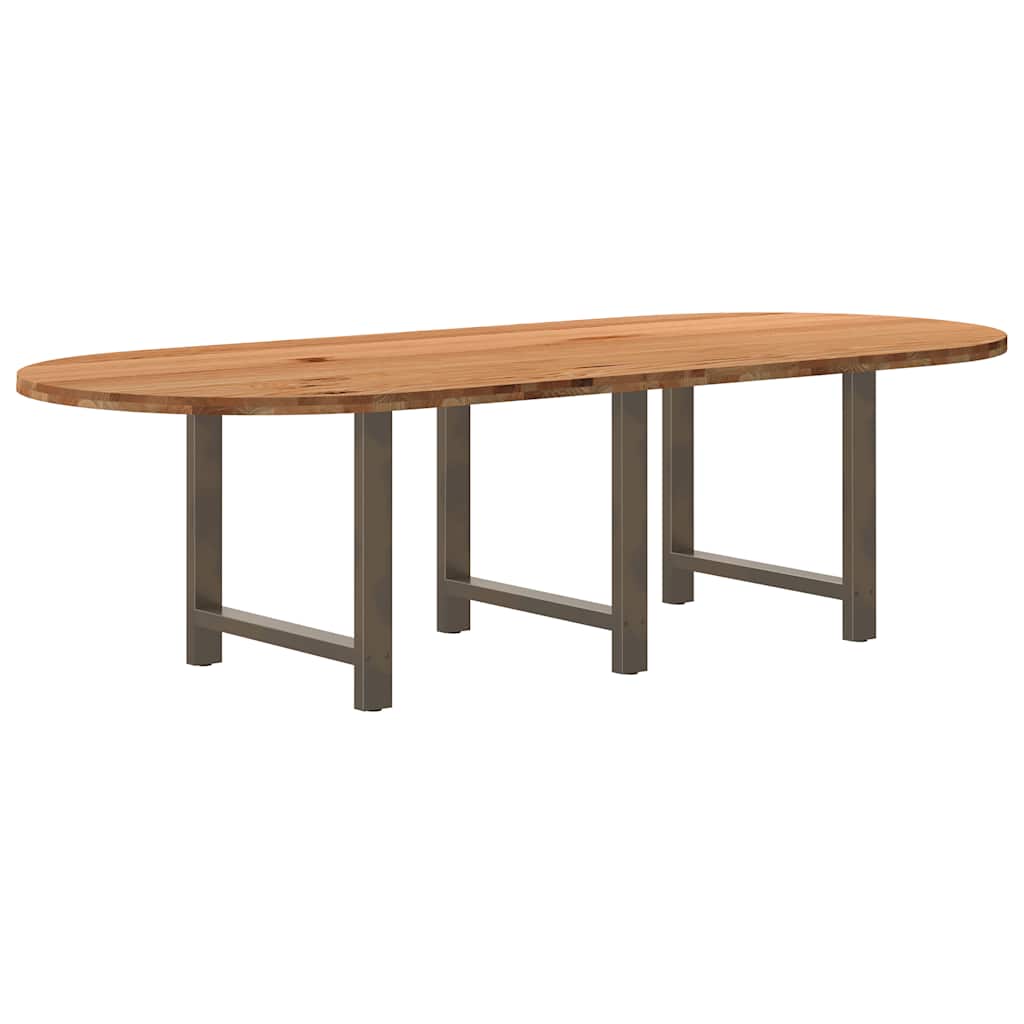 Table Industrielle en Bois de Chêne Massif 2m-Naturel-1-280 x 120 x 74 cm-La-Fabrique-Industrielle