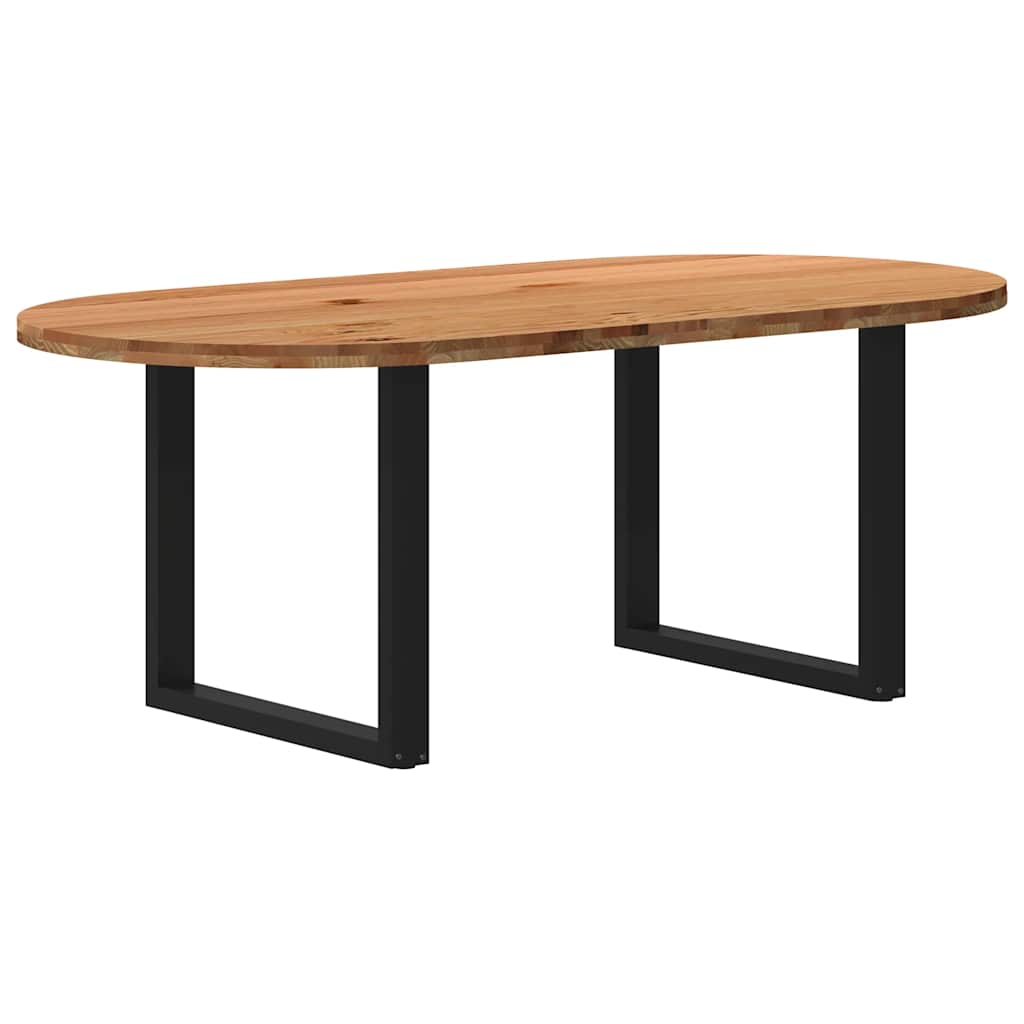 Table Industrielle en Bois de Chêne Massif 2m-Noir-1-200 x 100 x 74 cm-La-Fabrique-Industrielle