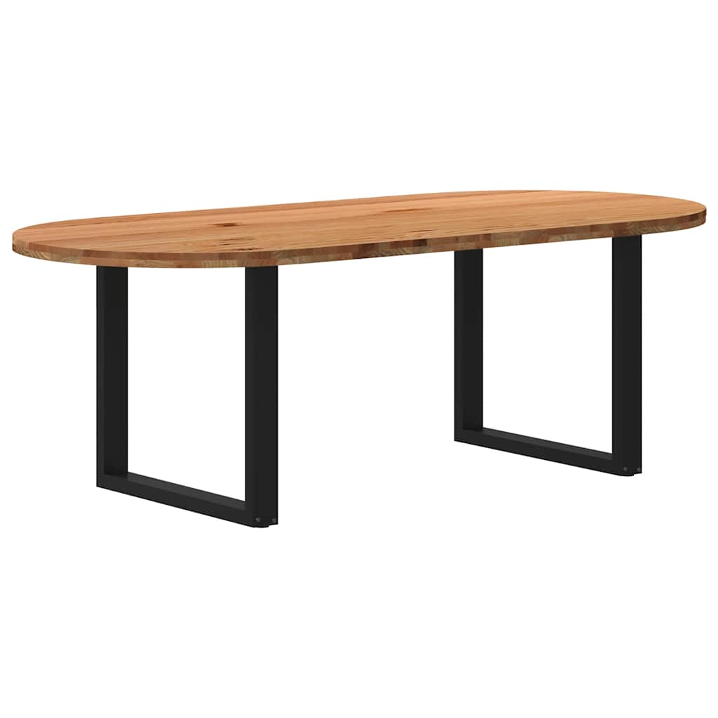 Table Industrielle en Bois de Chêne Massif 2m-Noir-1-220 x 100 x 74 cm-La-Fabrique-Industrielle