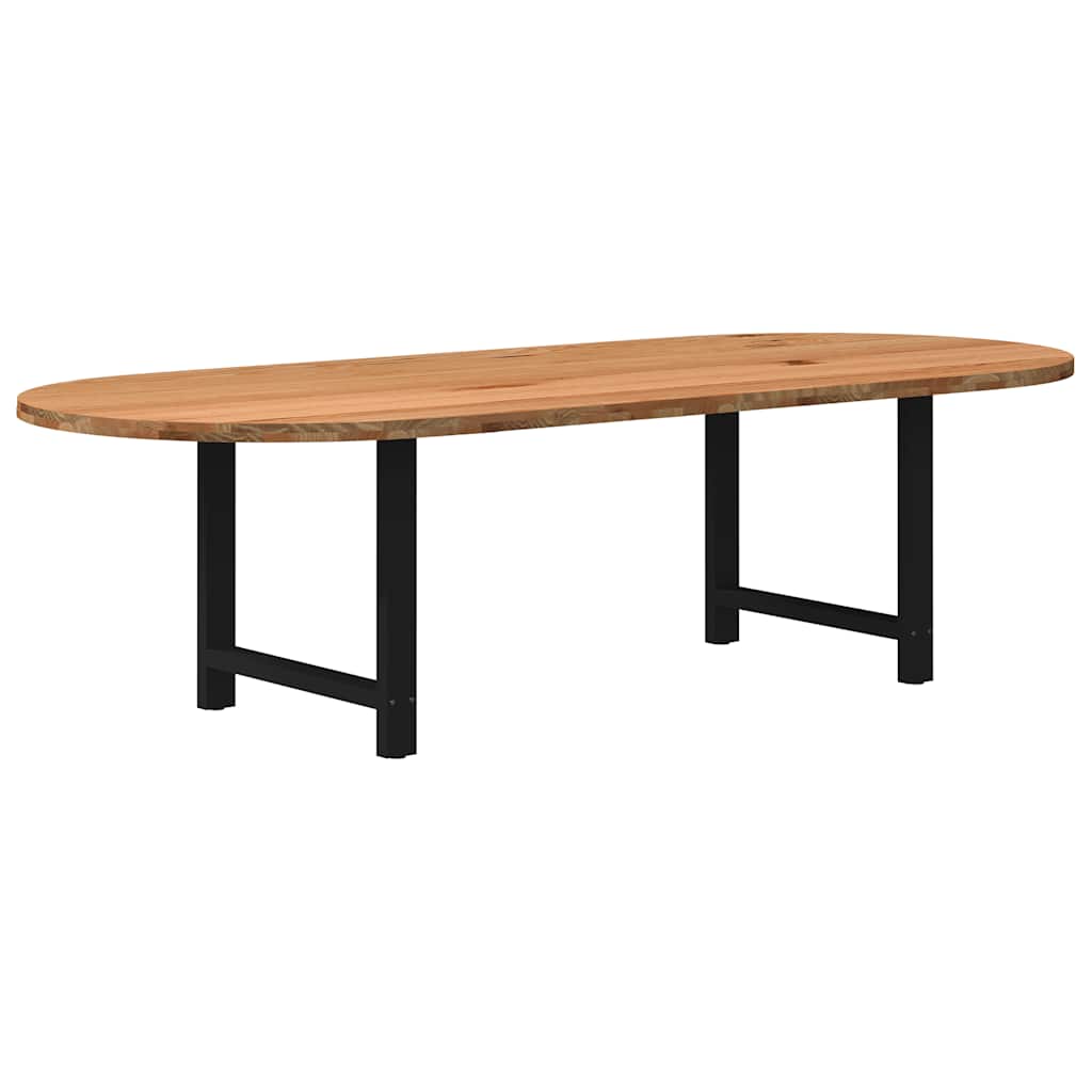 Table Industrielle en Bois de Chêne Massif 2m-Noir-1-280 x 120 x 74 cm-La-Fabrique-Industrielle