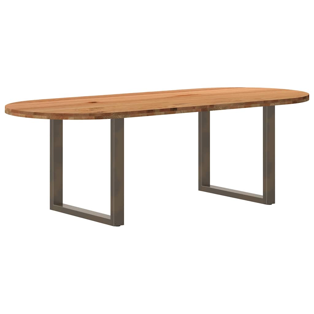 Table Industrielle en Bois de Chêne Massif 2m-La-Fabrique-Industrielle