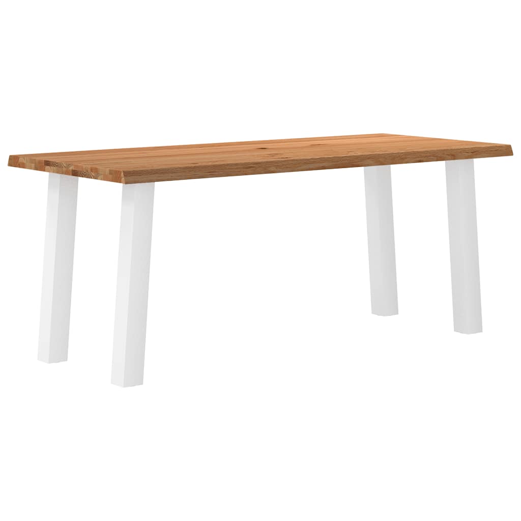Table Industrielle en Bois de Chêne Massif-80 cm-180 cm-1-La-Fabrique-Industrielle