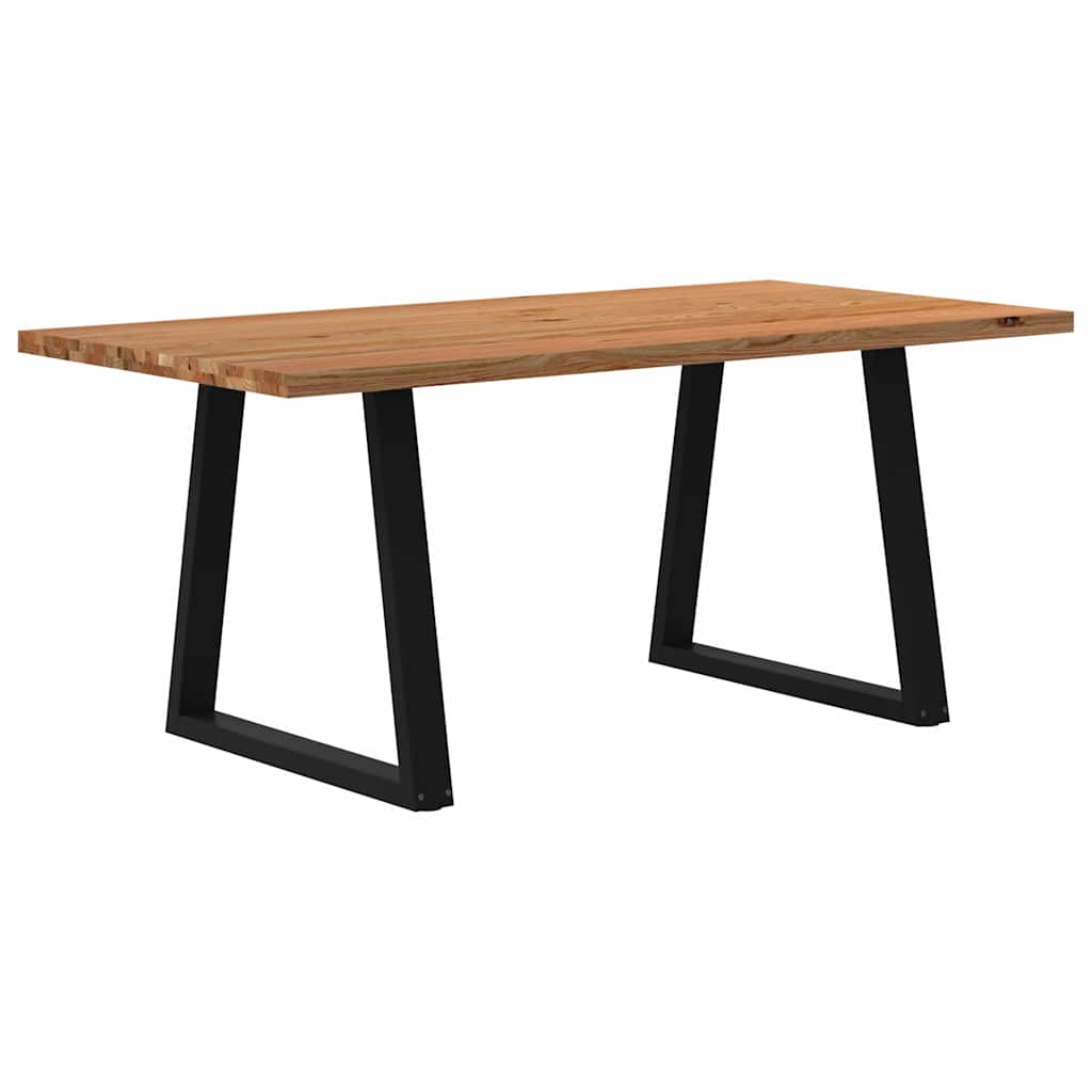 Table Industrielle en Bois de Chêne et Acier Noir-90 cm-180 cm-1-La-Fabrique-Industrielle