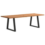 Table Industrielle en Bois de Chêne et Acier Noir-90 cm-240 cm-1-La-Fabrique-Industrielle