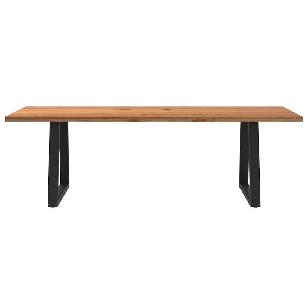 Table Industrielle en Bois de Chêne et Acier Noir-La-Fabrique-Industrielle