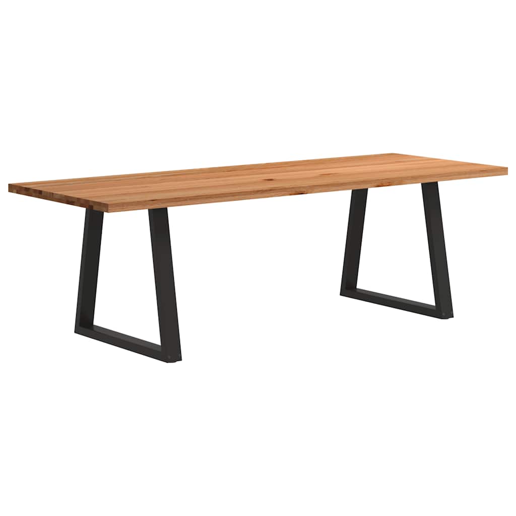 Table Industrielle en Bois de Chêne et Acier Noir-La-Fabrique-Industrielle