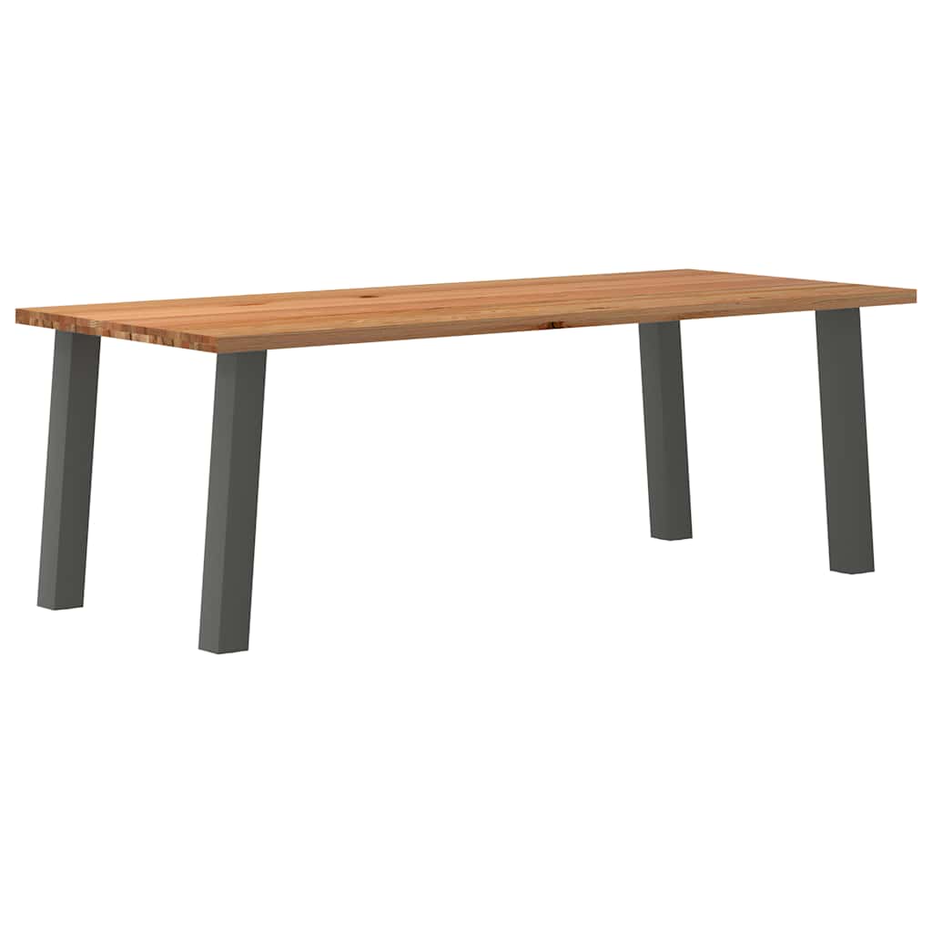 Table Industrielle en Bois de Chêne et Gris Anthracite-100 cm-240 cm-1-La-Fabrique-Industrielle