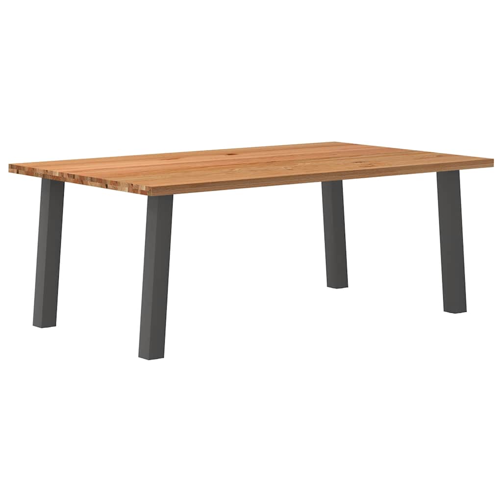 Table Industrielle en Bois de Chêne et Gris Anthracite-120 cm-200 cm-1-La-Fabrique-Industrielle