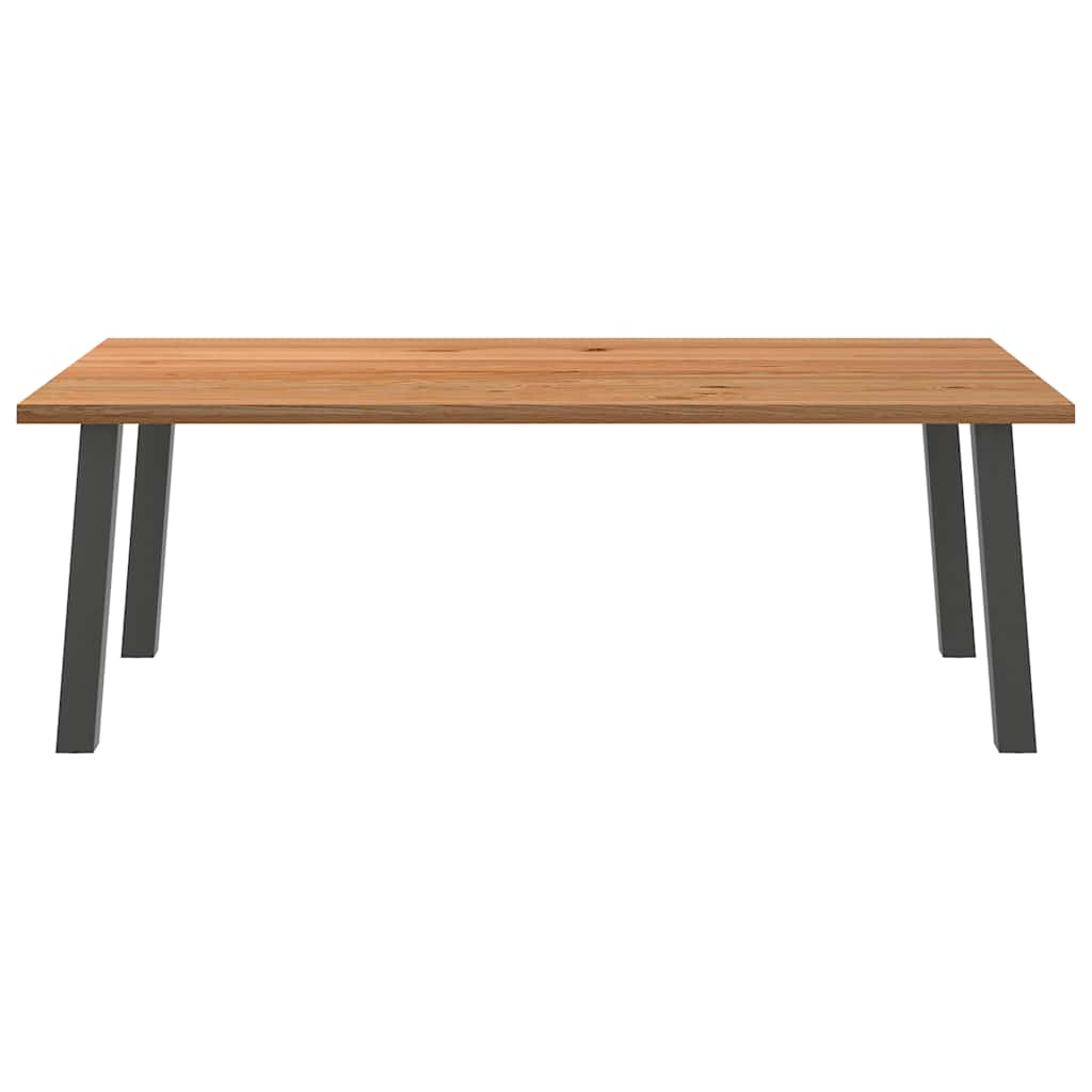 Table Industrielle en Bois de Chêne et Gris Anthracite-La-Fabrique-Industrielle