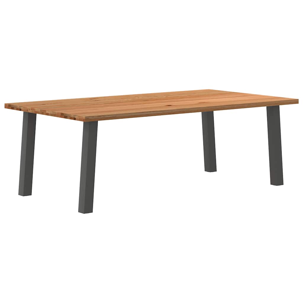 Table Industrielle en Bois de Chêne et Gris Anthracite-La-Fabrique-Industrielle