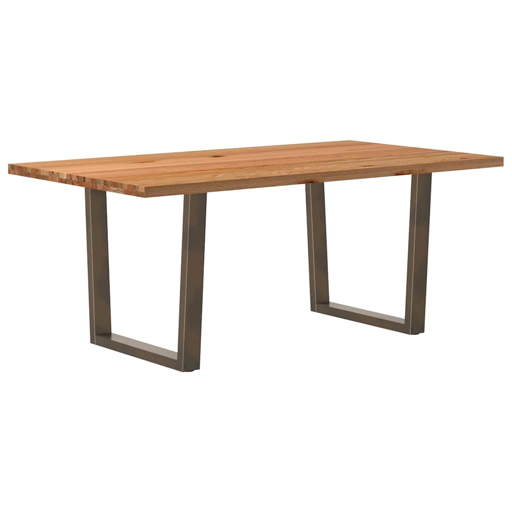 Table Industrielle en Bois de Chêne et Métal pour 10 Personnes-100 cm-180 cm-1-La-Fabrique-Industrielle