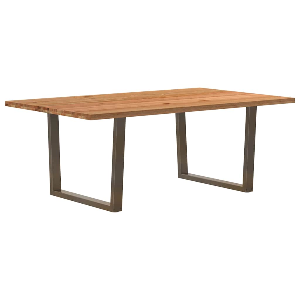 Table Industrielle en Bois de Chêne et Métal pour 10 Personnes-120 cm-200 cm-1-La-Fabrique-Industrielle