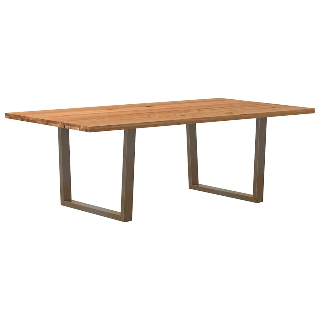 Table Industrielle en Bois de Chêne et Métal pour 10 Personnes-120 cm-220 cm-1-La-Fabrique-Industrielle