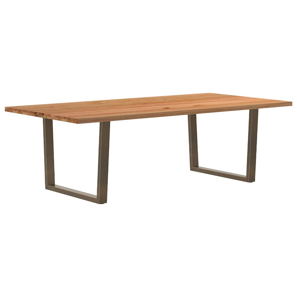 Table Industrielle en Bois de Chêne et Métal pour 10 Personnes-120 cm-240 cm-1-La-Fabrique-Industrielle