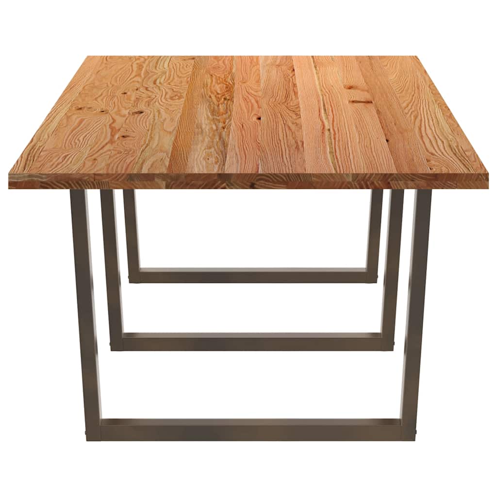 Table Industrielle en Bois de Chêne et Métal pour 10 Personnes-La-Fabrique-Industrielle