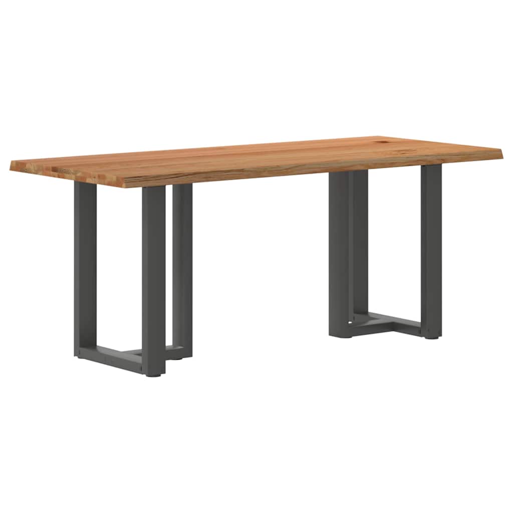 Table Industrielle en Bois de Chêne pour 6 Personnes-Anthracite-1-180 x 80 x 74 cm-La-Fabrique-Industrielle