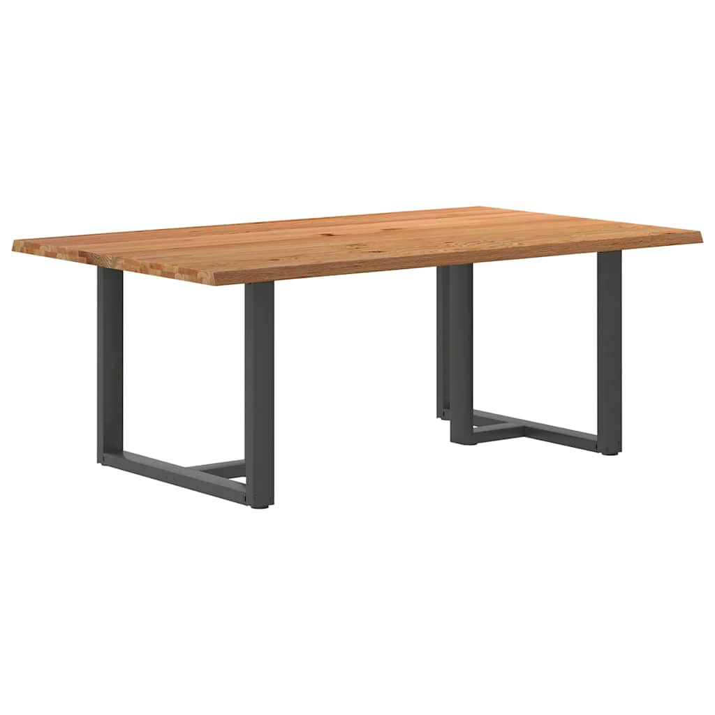 Table Industrielle en Bois de Chêne pour 6 Personnes-Anthracite-1-200 x 120 x 74 cm-La-Fabrique-Industrielle