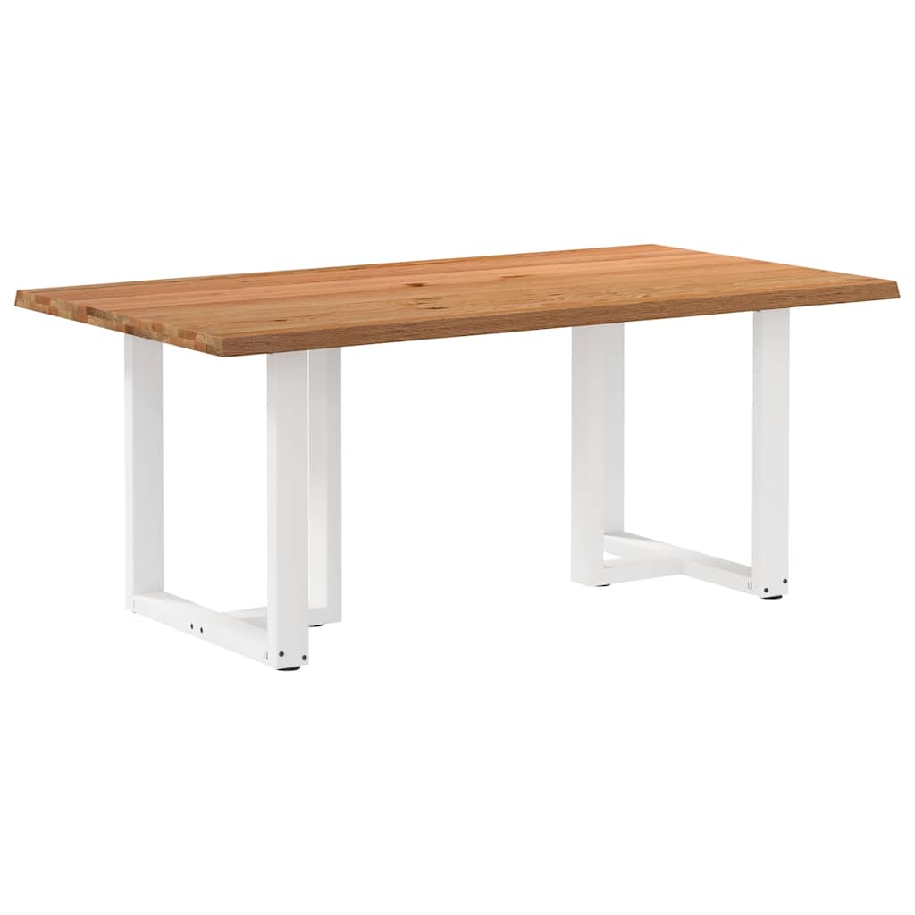 Table Industrielle en Bois de Chêne pour 6 Personnes-Blanc-1-180 x 100 x 74 cm-La-Fabrique-Industrielle