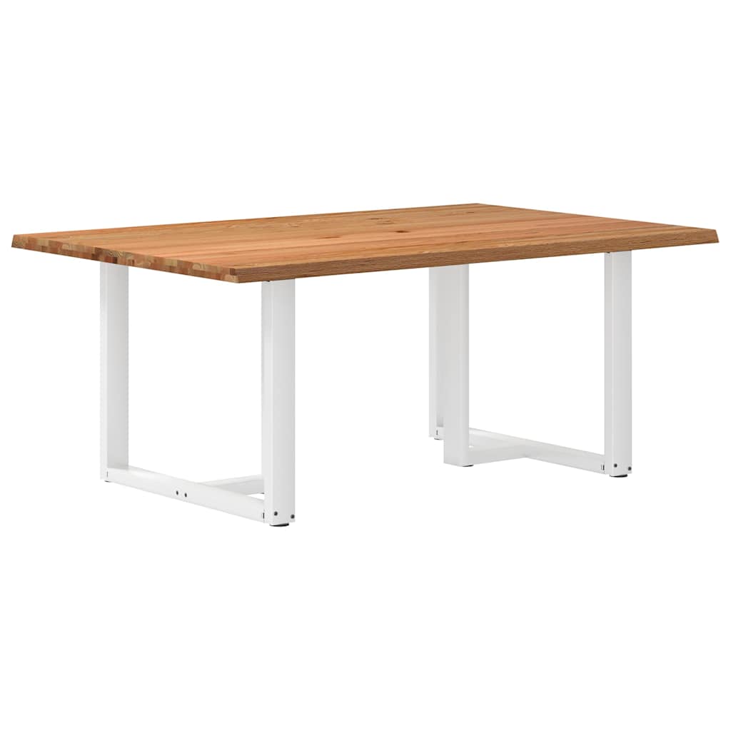 Table Industrielle en Bois de Chêne pour 6 Personnes-Blanc-1-180 x 120 x 74 cm-La-Fabrique-Industrielle