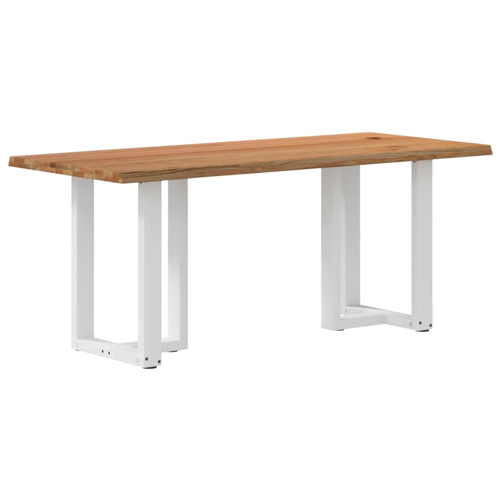 Table Industrielle en Bois de Chêne pour 6 Personnes-Blanc-1-180 x 80 x 74 cm-La-Fabrique-Industrielle