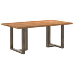 Table Industrielle en Bois de Chêne pour 6 Personnes-Naturel-1-180 x 100 x 74 cm-La-Fabrique-Industrielle