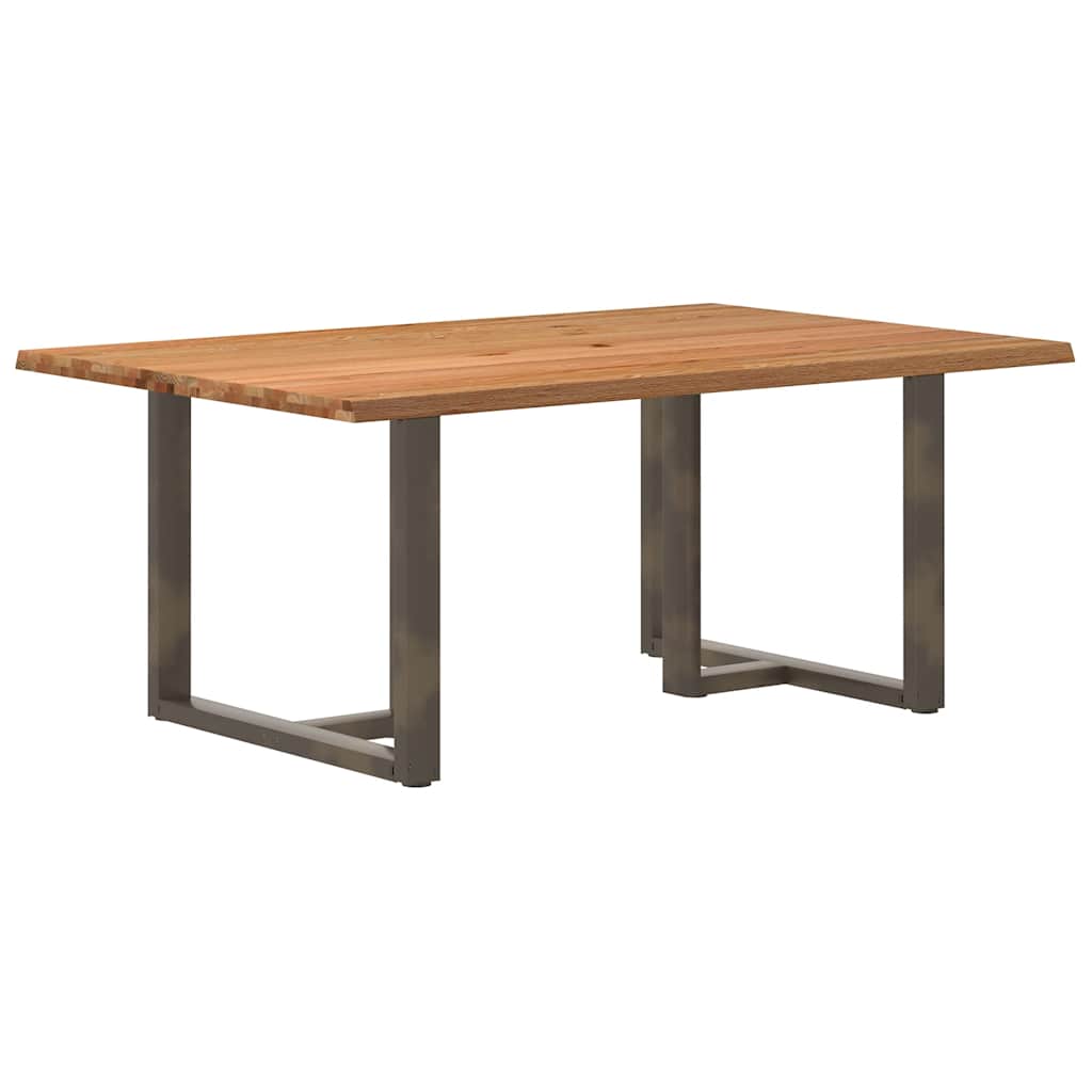 Table Industrielle en Bois de Chêne pour 6 Personnes-Naturel-1-180 x 120 x 74 cm-La-Fabrique-Industrielle