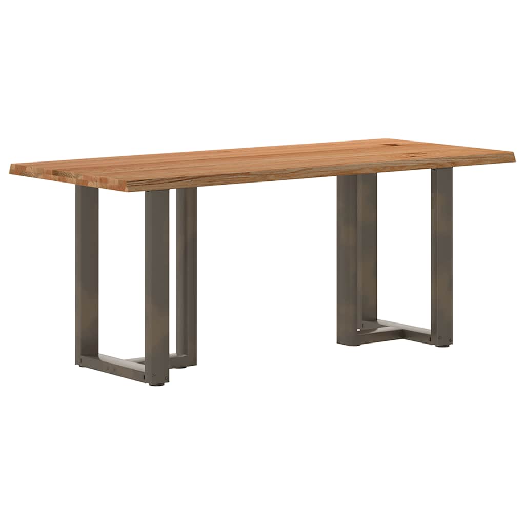 Table Industrielle en Bois de Chêne pour 6 Personnes-Naturel-1-180 x 80 x 74 cm-La-Fabrique-Industrielle