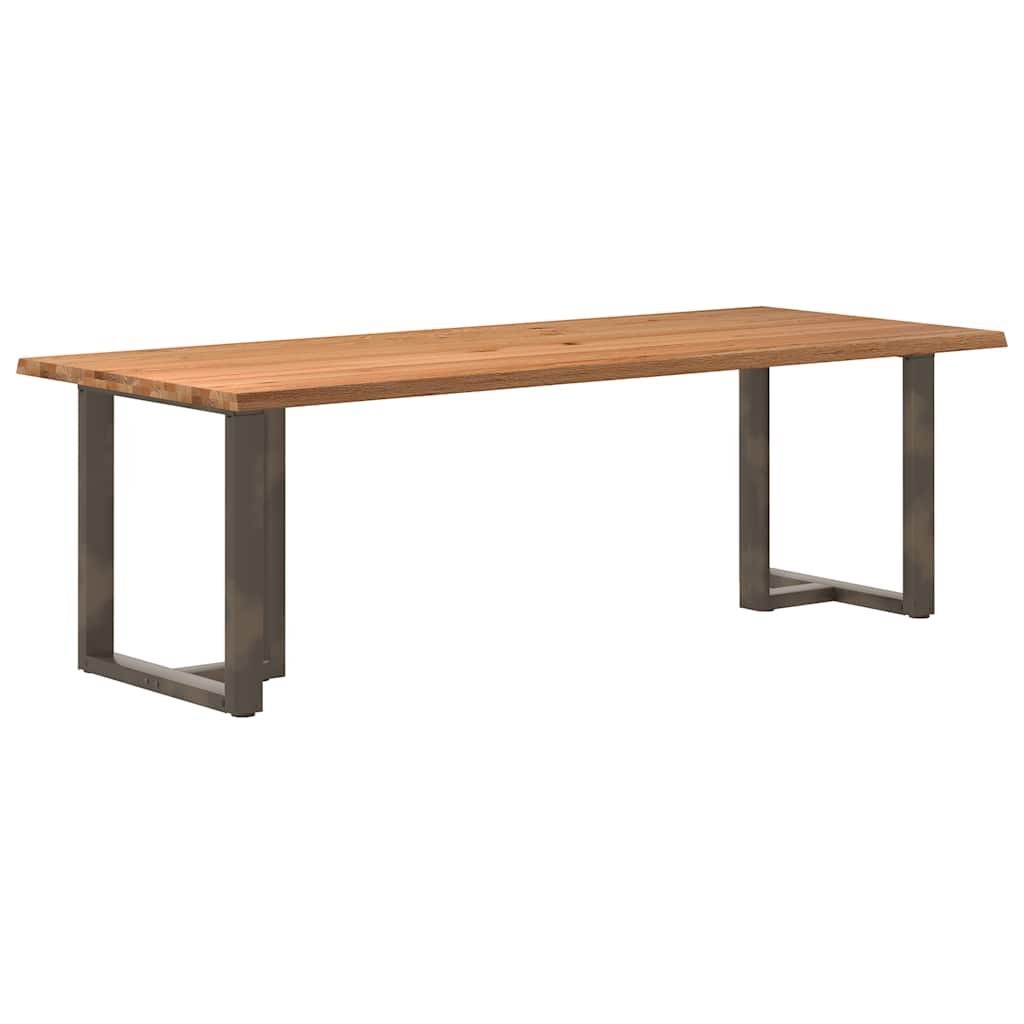 Table Industrielle en Bois de Chêne pour 6 Personnes-Naturel-1-240 x 100 x 74 cm-La-Fabrique-Industrielle