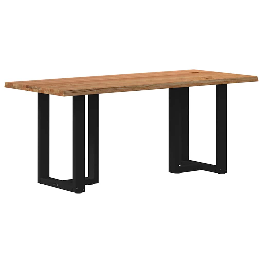 Table Industrielle en Bois de Chêne pour 6 Personnes-Noir-1-180 x 80 x 74 cm-La-Fabrique-Industrielle
