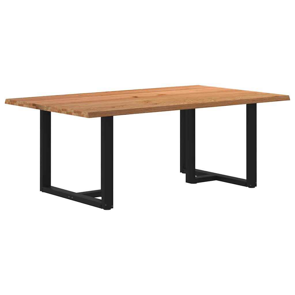 Table Industrielle en Bois de Chêne pour 6 Personnes-Noir-1-200 x 120 x 74 cm-La-Fabrique-Industrielle