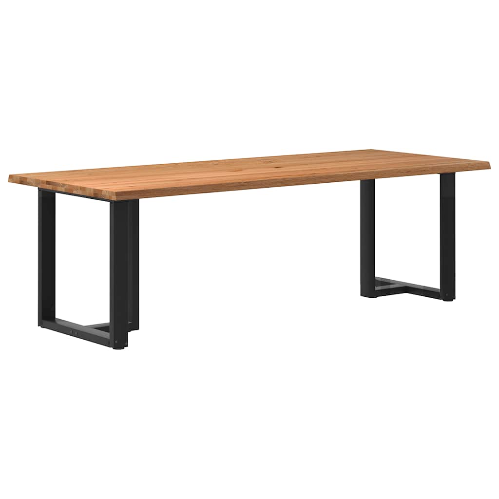 Table Industrielle en Bois de Chêne pour 6 Personnes-Noir-1-240 x 100 x 74 cm-La-Fabrique-Industrielle