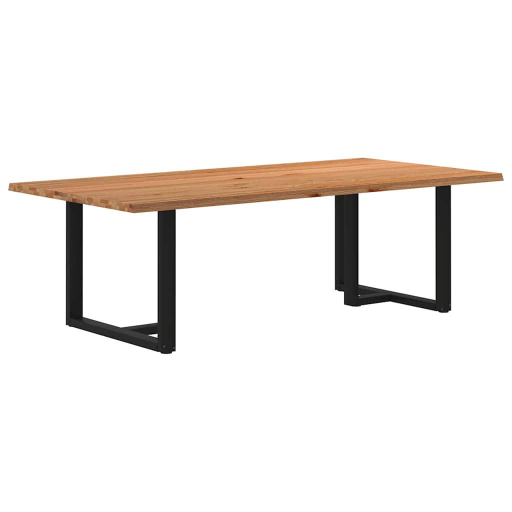 Table Industrielle en Bois de Chêne pour 6 Personnes-Noir-1-240 x 120 x 74 cm-La-Fabrique-Industrielle
