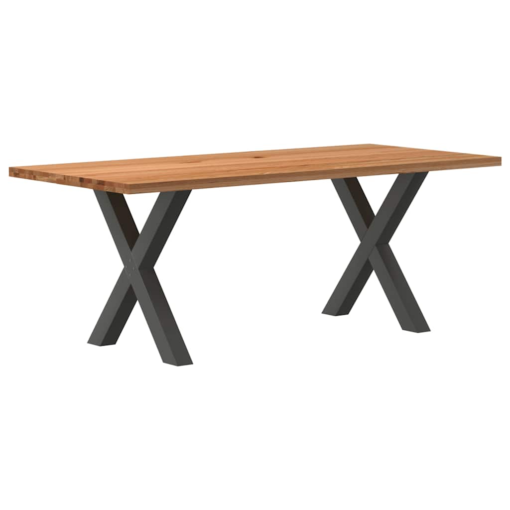 Table Industrielle en Bois de Chêne pour 8 à 10 Personnes-Anthracite-1-200 x 90 x 74 cm-La-Fabrique-Industrielle
