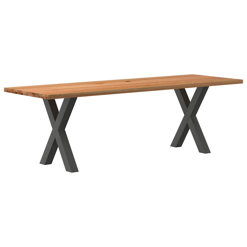 Table Industrielle en Bois de Chêne pour 8 à 10 Personnes-Anthracite-1-240 x 80 x 74 cm-La-Fabrique-Industrielle