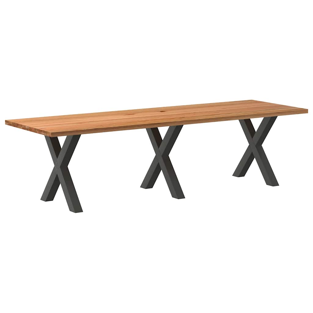 Table Industrielle en Bois de Chêne pour 8 à 10 Personnes-Anthracite-1-280 x 90 x 74 cm-La-Fabrique-Industrielle