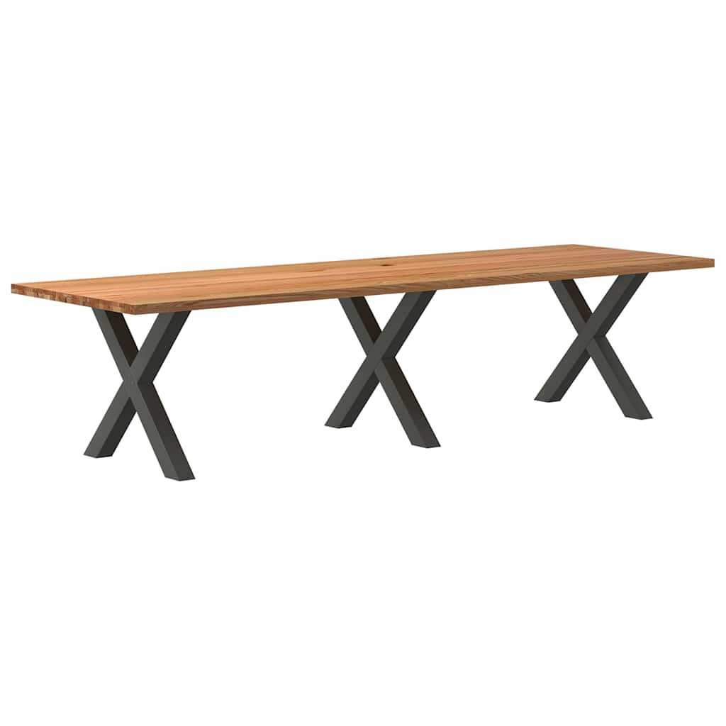 Table Industrielle en Bois de Chêne pour 8 à 10 Personnes-Anthracite-1-320 x 100 x 74 cm-La-Fabrique-Industrielle